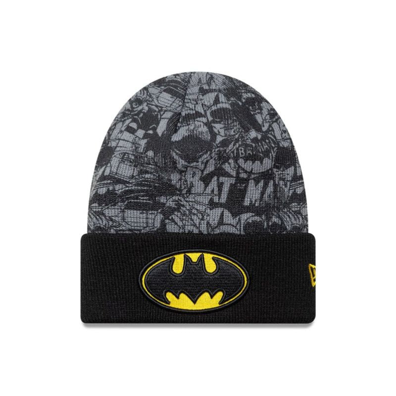 New Era Batman Youth DC Black Cuff Knit Beanie - 60691137 Odzież/Czapki/Czapki z daszkiem Your Sports Performance