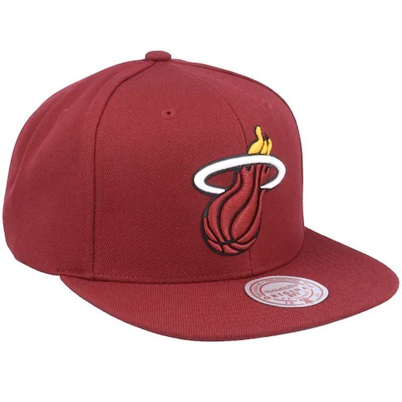 Mitchell &amp; Ness NBA Miami Heat Top Spot Snapback Hwc Heat HHSS3256-MHEYYPPPMARO Clothing/Basketball/Mitchell & Ness Your Sports Performance
