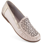 Rieker W RKR658 comfortable leather openwork shoes, beige Fashion/Footwear Your Sports Performance
