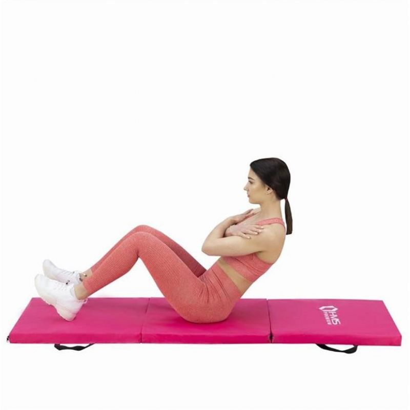 Folding gymnastic mattress pink 1800x600x500mm HMS MGS02 In preparation Your Sports Performance
