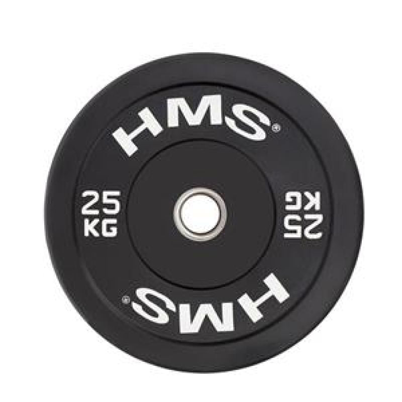 HMS BLACK BUMPER Olympic plate 25 kg BBR25 Accessories/Training equipment Your Sports Performance