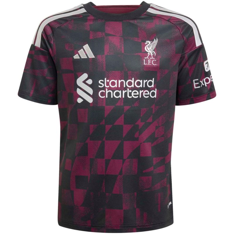 adidas Liverpool FC 26/27 Third Jersey Kids' Shirt Black and Pink KB8284