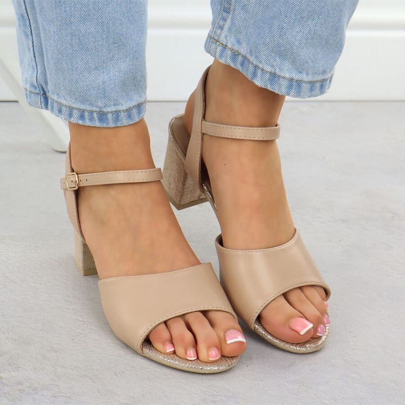 Women's beige high heel sandals Vinceza 20275 Footwear Your Sports Performance