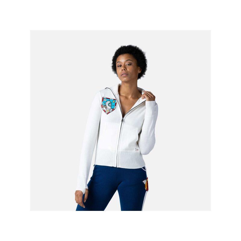 Rossignol W Galina Full Zip Gloves White Import z PMSport Your Sports Performance