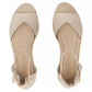 Women's leather wedge sandals beige Filippo DS7635 Filippo