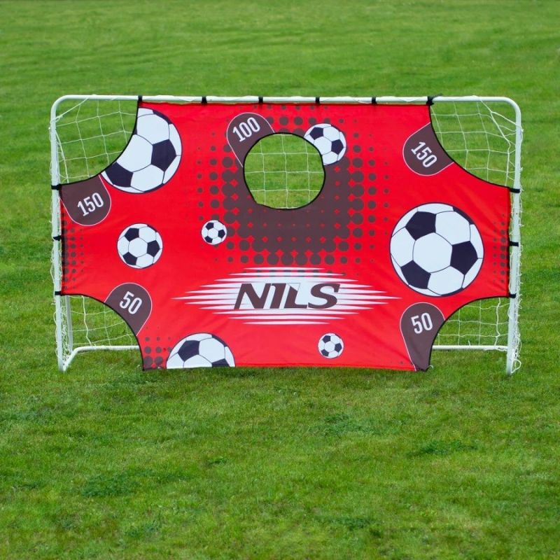 Goal with net and aiming panel Nils BR240P 2in1 240x150cm 10-10-821 Accessories/Training equipment/Bramki Your Sports Performance