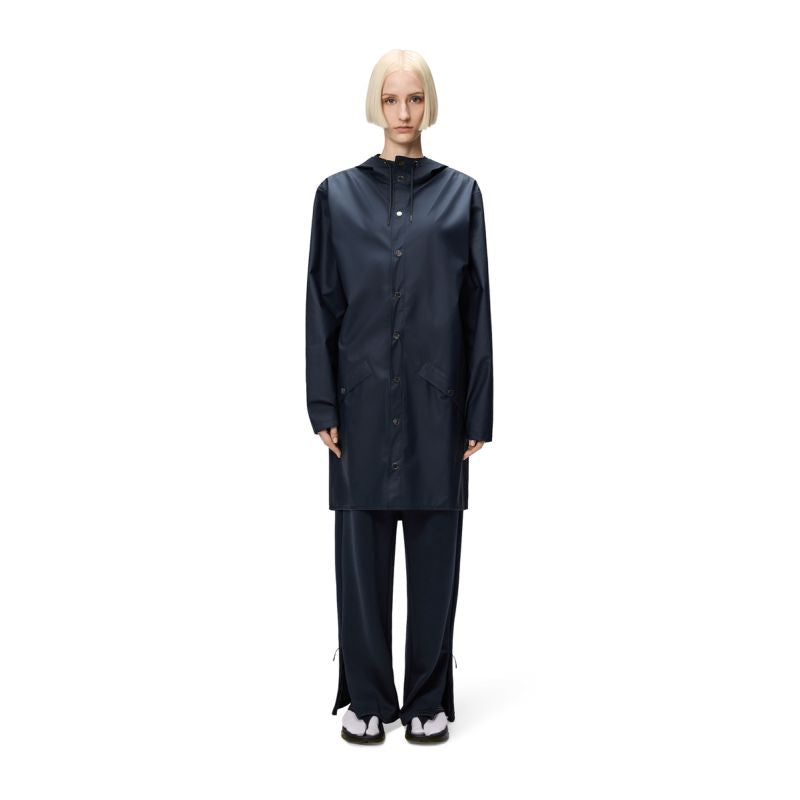 Rains unisex long rain jacket LONG JACKET W3 12020 47 NAVY Clothing Your Sports Performance