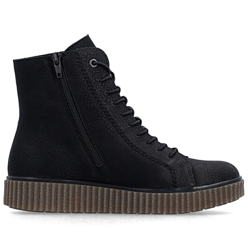 Women's insulated platform ankle boots black Rieker Y4308-00