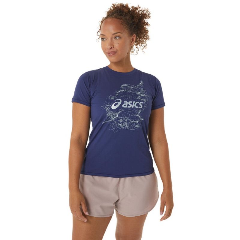 Asics Nagino Graphic Run SS Top W 2012C752-405 T-shirt Clothing/Running Asics