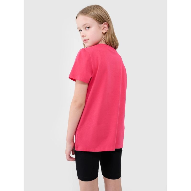 Girls' regular printed T-shirt 4F 4FJWSS25TTSHF2176-55S 4f