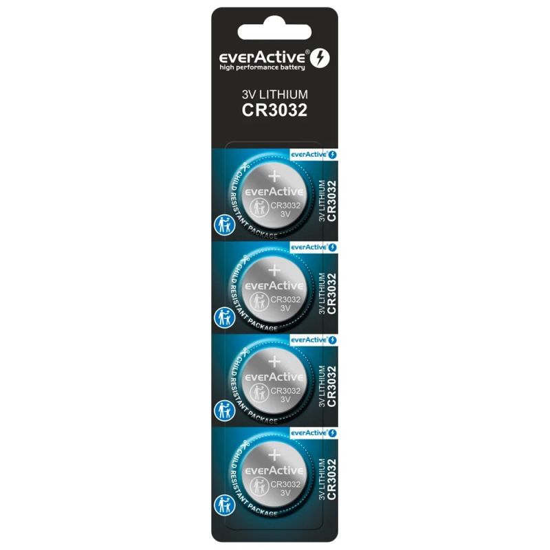 EVERACTIVE LITHIUM BATTERY CR3032 BLISTER 4 PCS CR30324BL Baterie, akumulatorki i ładowarki/Baterie Your Sports Performance