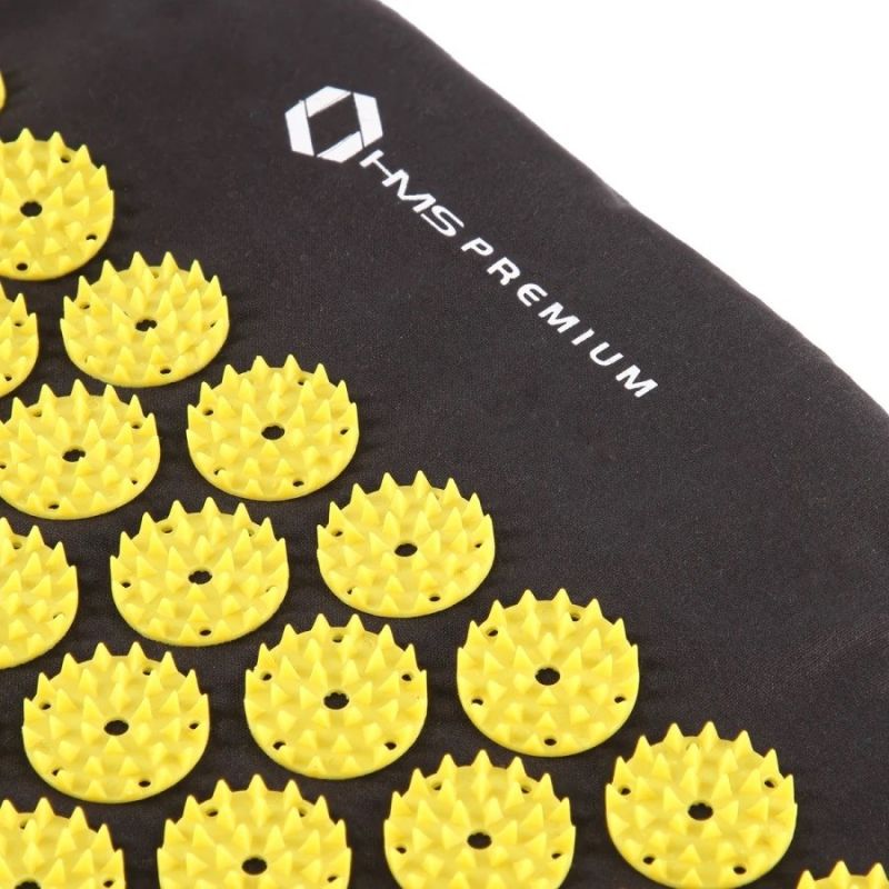 HMS AKM04 Premium Acupressure Mat, Black, Set with Pillow In preparation Your Sports Performance