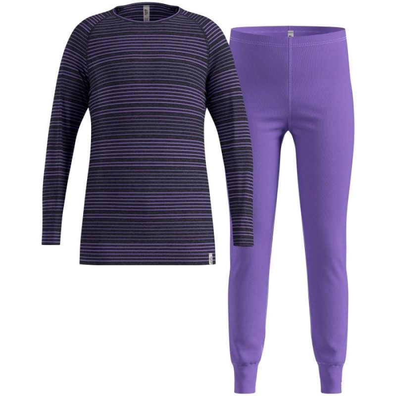 Thermal underwear - Odlo Set long ACTIVE WARM SET size 140cm Black Odzież militarna/Bielizna termoaktywna Your Sports Performance
