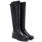 Women's leather boots with elastic upper, black Cambell JE19489
