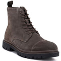 Men's leather ankle boots, unlined, suede, brown, Big Star UU174220