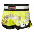 Kickboxing shorts "TOP TEN" NEON yellow and black In preparation Your Sports Performance