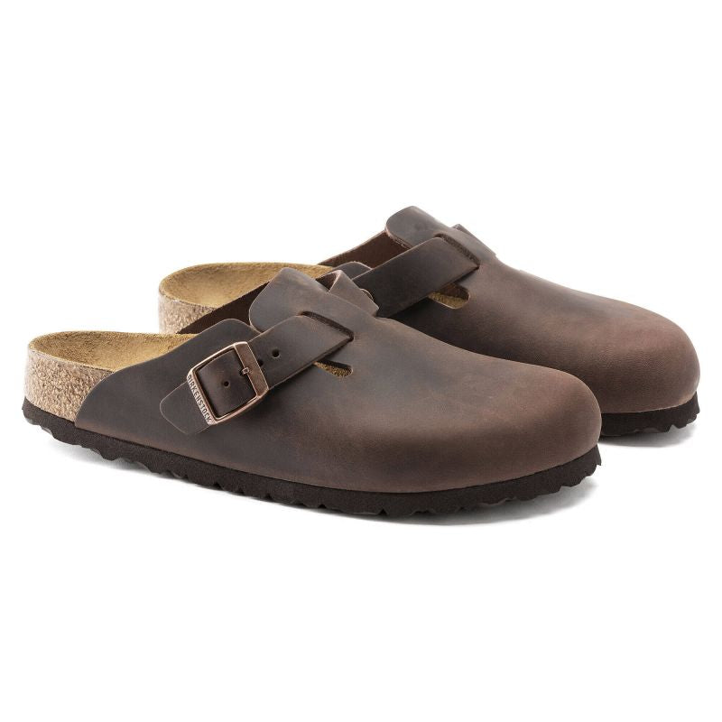 Birkenstock Boston Habana Oiled Leather Regular Wide Women's/Men's Clogs (0860131) In preparation Your Sports Performance