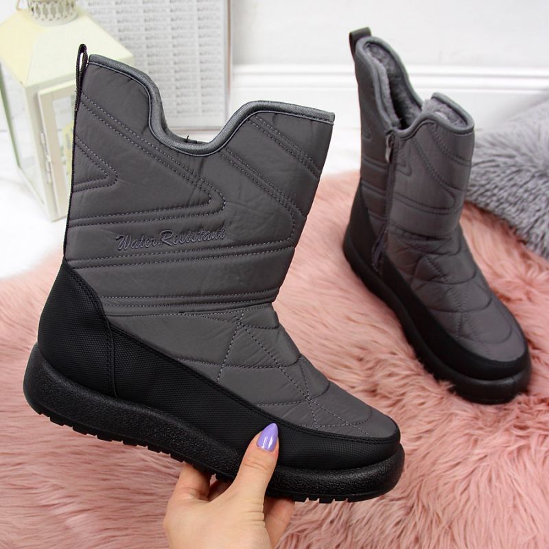 Gray NEWS W EVE309B waterproof snow boots Footwear/Outdoor/News Your Sports Performance