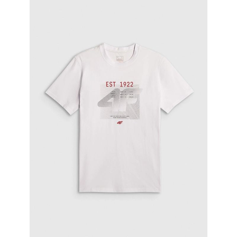 Men's regular printed T-shirt 4F 4FRSS26TTSHM4039-10S