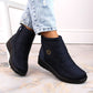News W EVE437B navy blue wedge snow boots Footwear/Outdoor/News Your Sports Performance