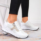 Rieker W N6304-80 white leather wedge shoes Footwear/Lifestyle/Rieker Your Sports Performance