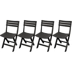 SET OF 4 FOLDABLE PLASTIC CATERING CHAIRS KOMODO ANTHRACITE Home and Garden/Garden Your Sports Performance