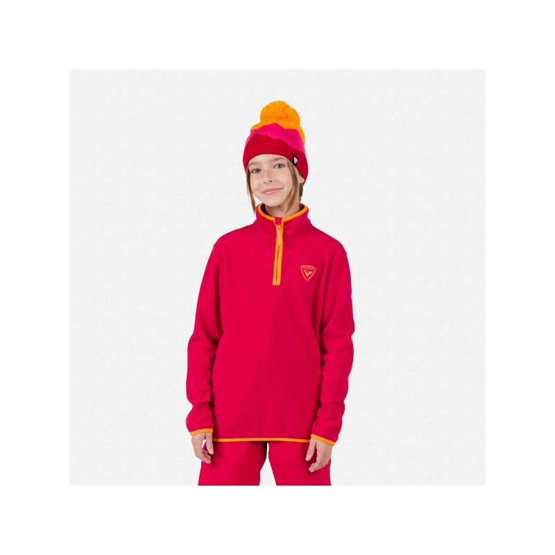 Rossignol Jr Strawpile Fleece Hz Sweatshirt Red Import z PMSport Your Sports Performance