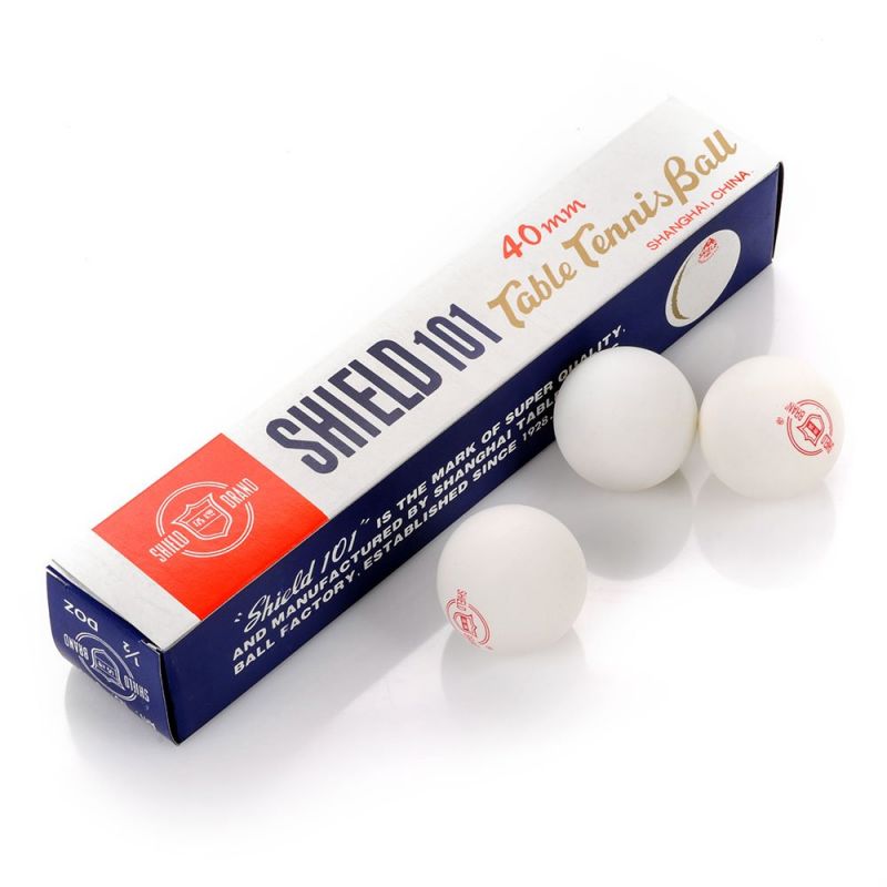 Shield Table Tennis Balls 6 pcs white