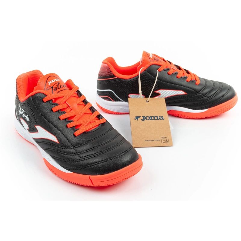 Joma Toledo JR 2601 indoor football boots for kids, black Joma