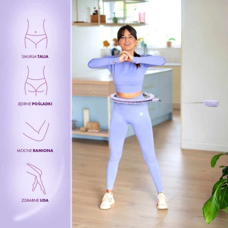 Hula hoop HMS HHM14 with magnets, weight and counter purple In preparation Your Sports Performance