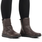 Rieker Z0074-25 comfortable brown waterproof women's ankle boots