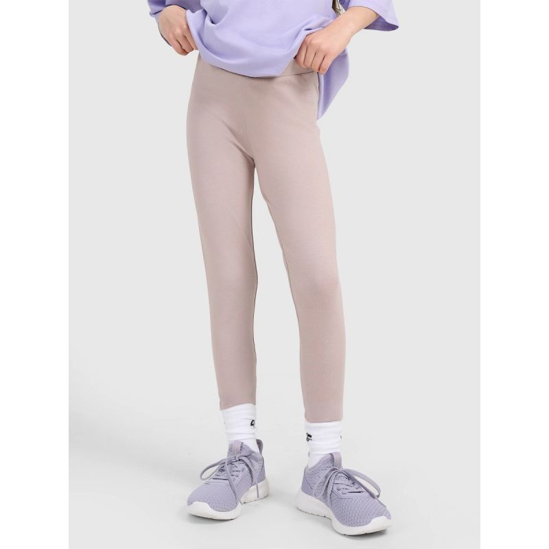 Girls' knitted leggings 4F 4FJRAW25TTIGF291-83S *Kategoria tymczasowa Your Sports Performance