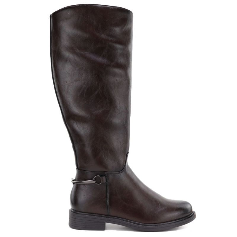 Women's leather ankle boots, chocolate Potocki JE19500