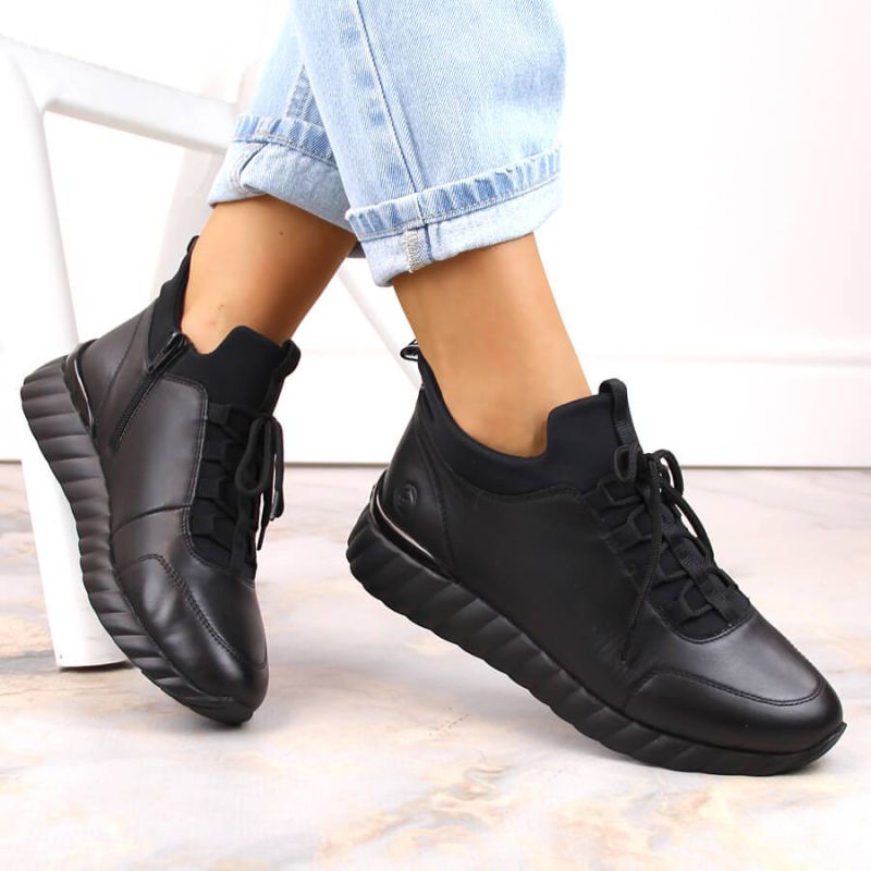 Rieker W RKR611B leather shoes black Footwear/Lifestyle/Rieker Your Sports Performance