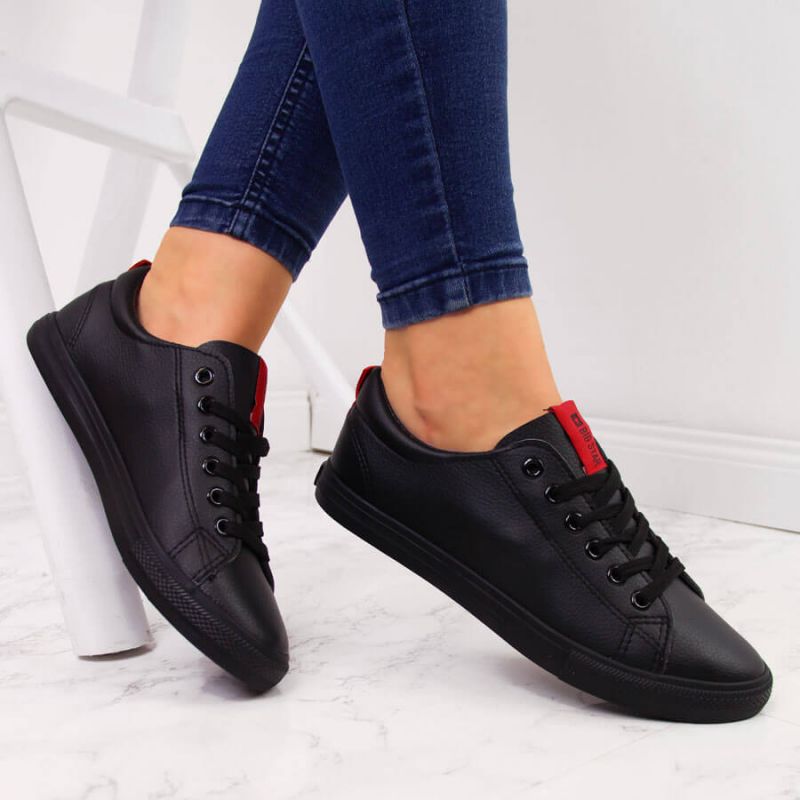 Low-top sneakers with eco leather Big Star W DD274687 black Footwear/Lifestyle Your Sports Performance