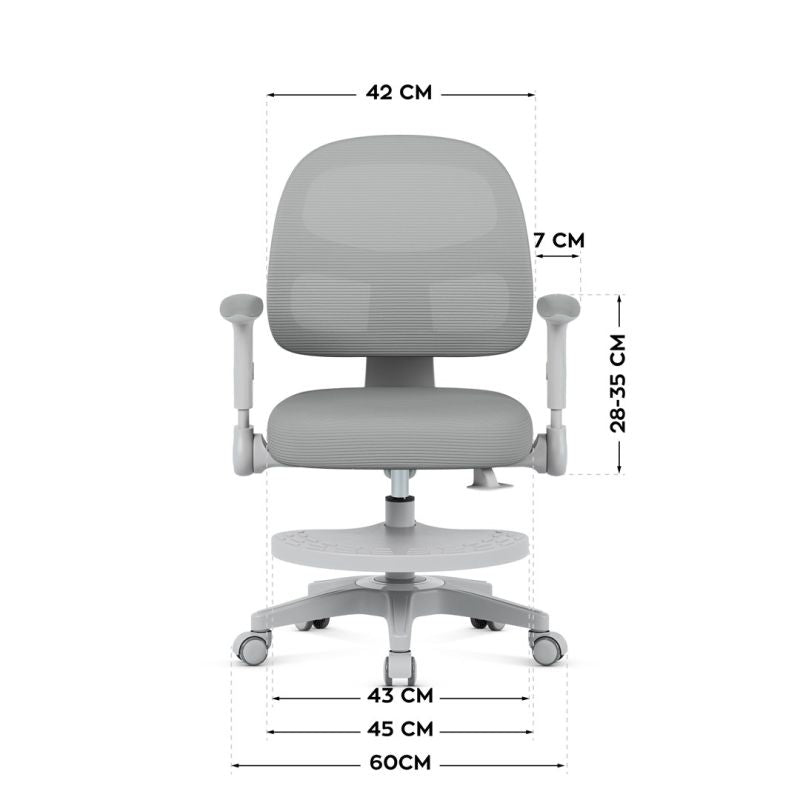 Junior 5.0 Gray Swivel Chair Fotele/Fotele biurowe Your Sports Performance