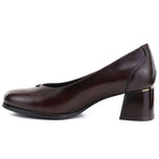 Women's pumps, chocolate high heels, Potocki 25-12712
