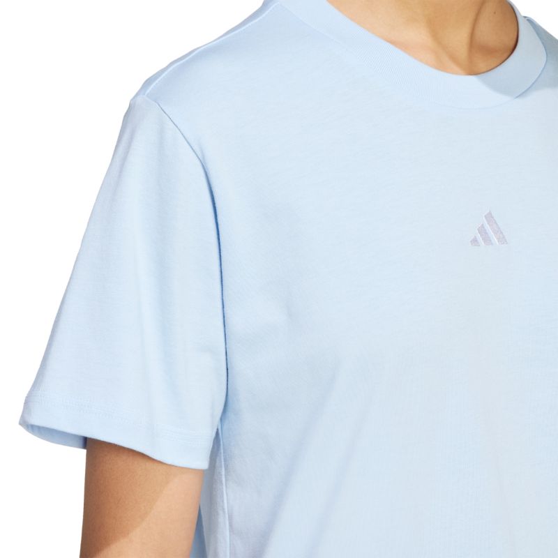 adidas Essentials Small Logo Women's T-Shirt Light Blue JY4962