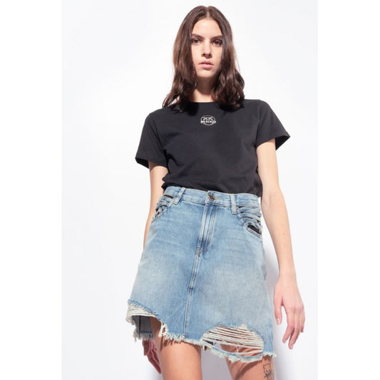 Pinko Logo Bussolotto T-shirt W 100355A0KO Clothing/Lifestyle/T-shirts/Pinko Your Sports Performance