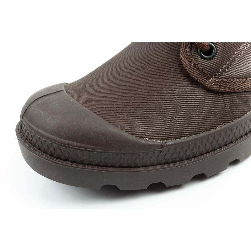 Palladium Men's Baggy Coated High Top Sneakers, Fashionable Dark Brown In preparation Your Sports Performance