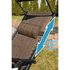FOLDABLE GARDEN DECHAIR WITH CANOPY 173X52/65X110CM BROWN Home and Garden/Garden Your Sports Performance