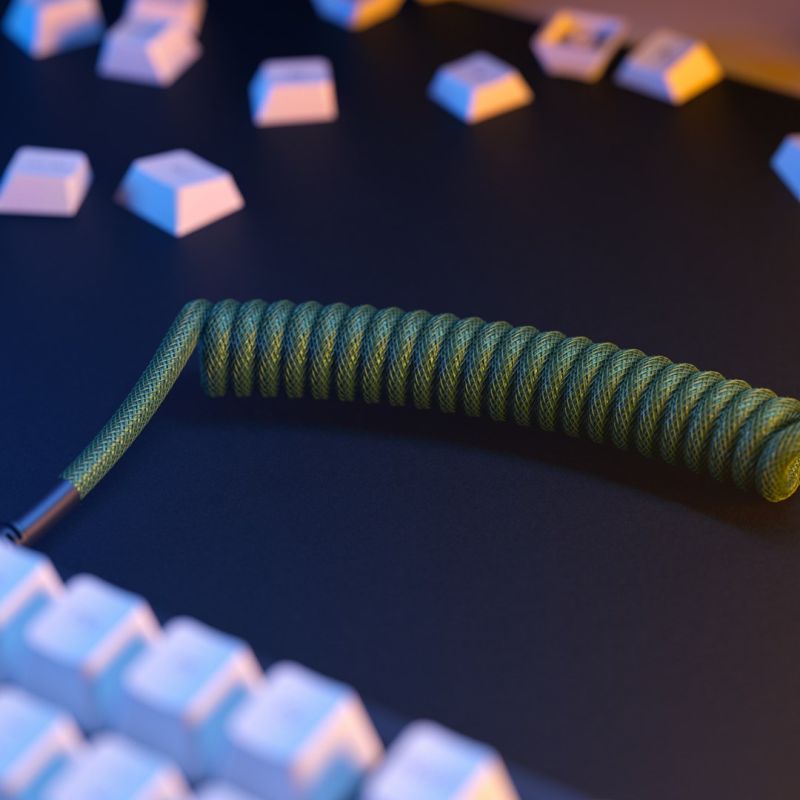 Glorious Gaming GLO-KB-ACC-CBL-COIL-FGRN Keyboard/Mouse Cable Green 1.4m Kable i adaptery/Kable USB Your Sports Performance