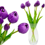 BOUQUET OF 5 PURPLE PEONY TULIPS 39 CM LIFE-LIKE SPRING DECORATION Home and Garden/Equipment Your Sports Performance