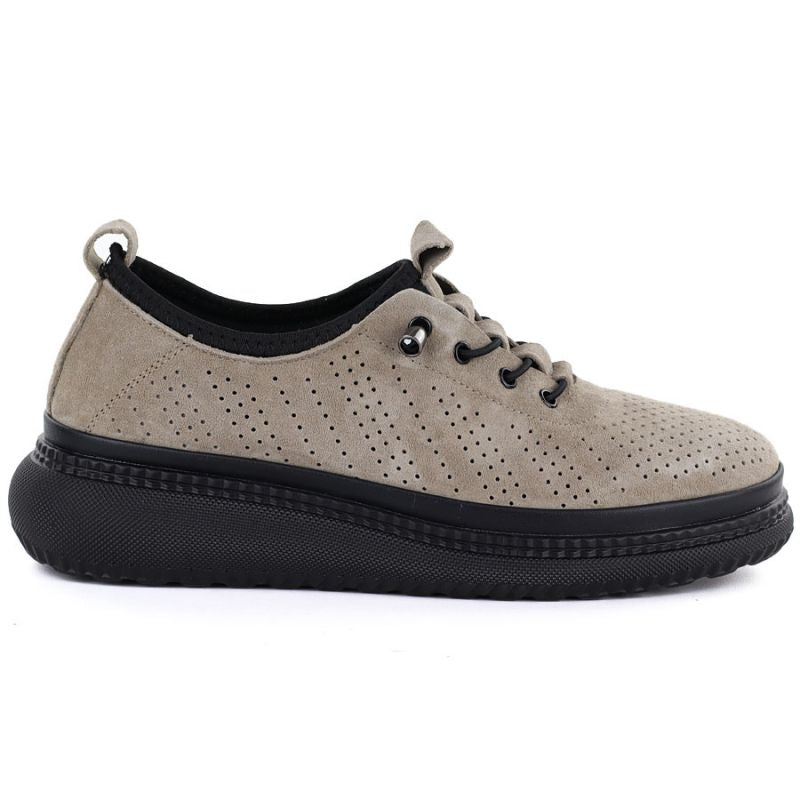 Leather openwork platform shoes fango Jezzi 26PB18-135 Jezzi