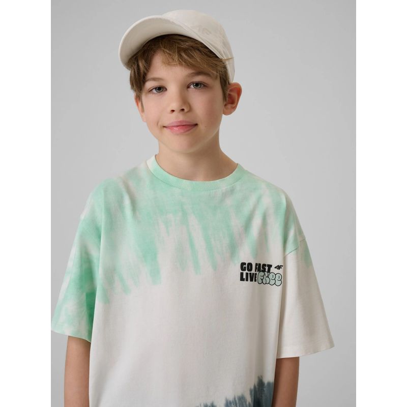 Boy's cotton T-shirt 4F 4FJRSS26TTSHM4172-90A