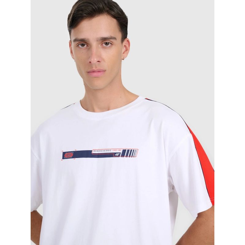 Men's oversize printed T-shirt 4F 4FRAW25TTSHM3227-10S 4f