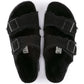 Women's slippers insulated with lambswool Birkenstock Arizona VL Shearling Black suede leather regular wide (0752661) Footwear/Lifestyle/Brinkenstock/Klapki/chodaki Birkenstock