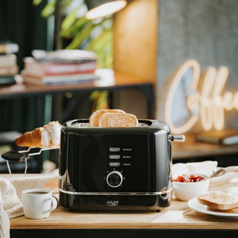 Toaster with grate ADLER AD 3224b black AGD - Produkty/Tostery Your Sports Performance