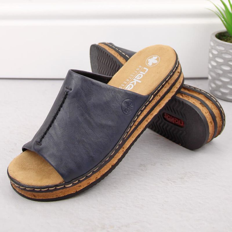 Comfortable Rieker W RKR670 flip-flops, navy blue Footwear/Lifestyle/Rieker Your Sports Performance