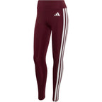 Women's adidas Optime Essentials Workout 3-Stripes 7/8 Burgundy Leggings KT3772